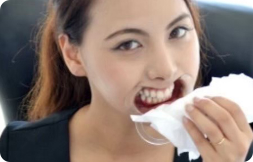 水分のふき取り